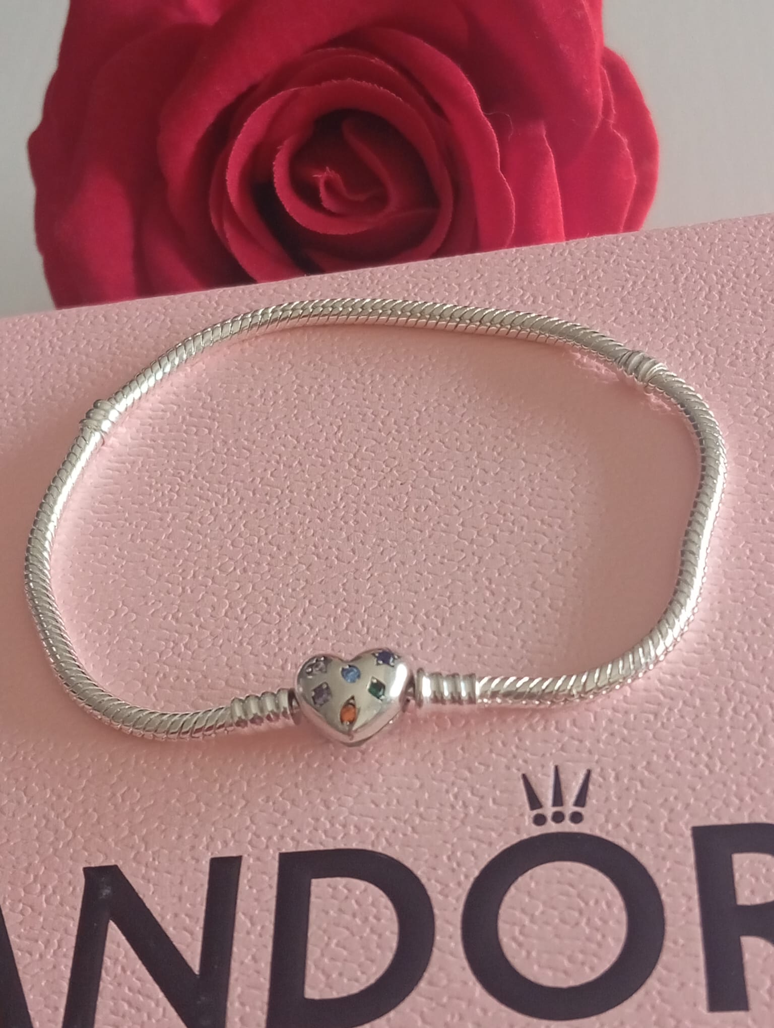 Silver Glam | Corazón con Piedras de Colores