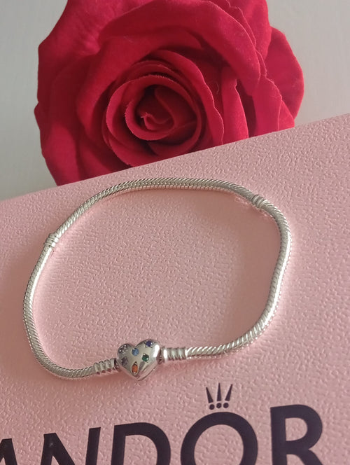 Silver Glam | Corazón con Piedras de Colores